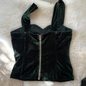 Armani exchange velvet zip up